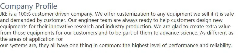 company profile